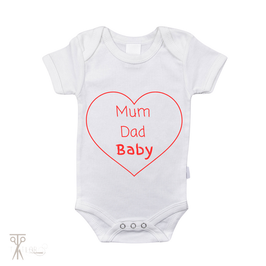 Family Valentines Baby Bodysuit