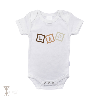 Nameblock Baby Bodysuit