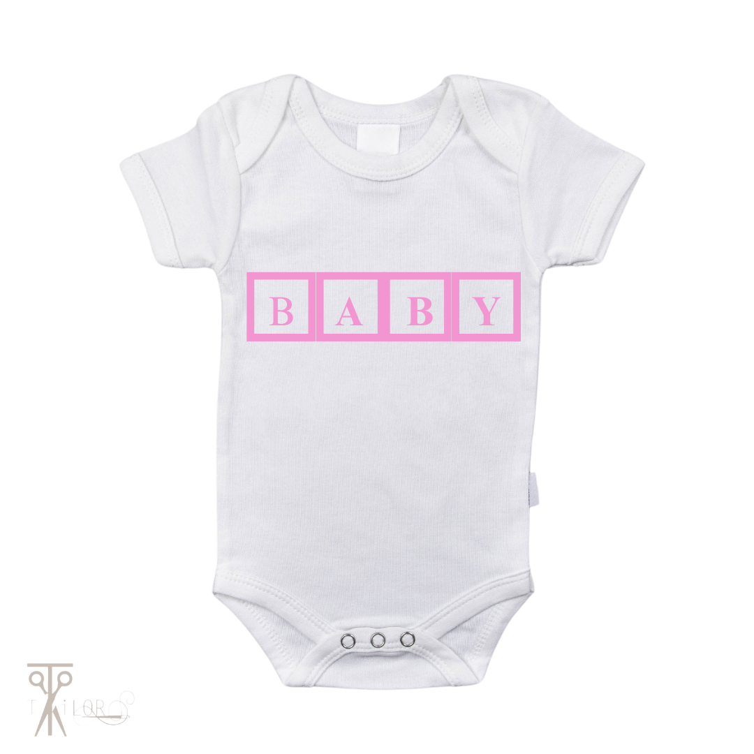 Nameblock Baby Bodysuit