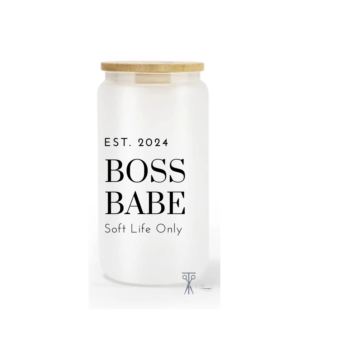 Boss Babe 16oz. Glass Cup